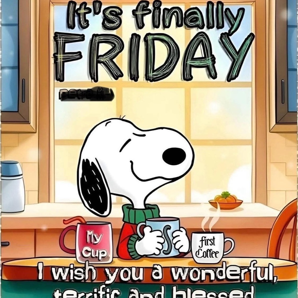 Snoopy 'It's Finally Friday' Coffee Mug